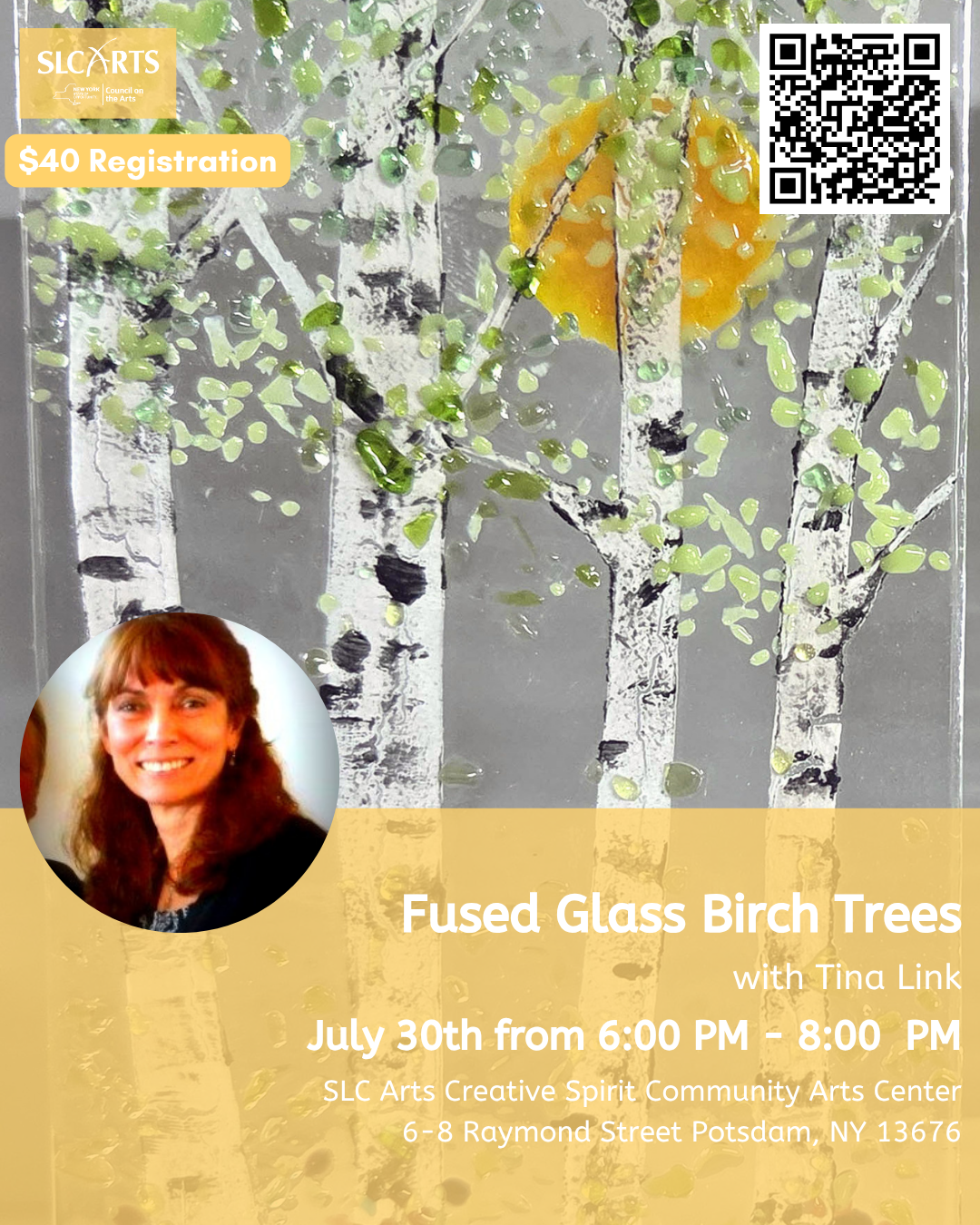 Fused Glass Birch Trees with Tina Link