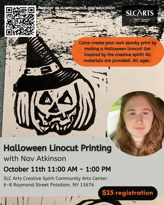 Halloween Linocut Stamp Printing with Nav Atkinson