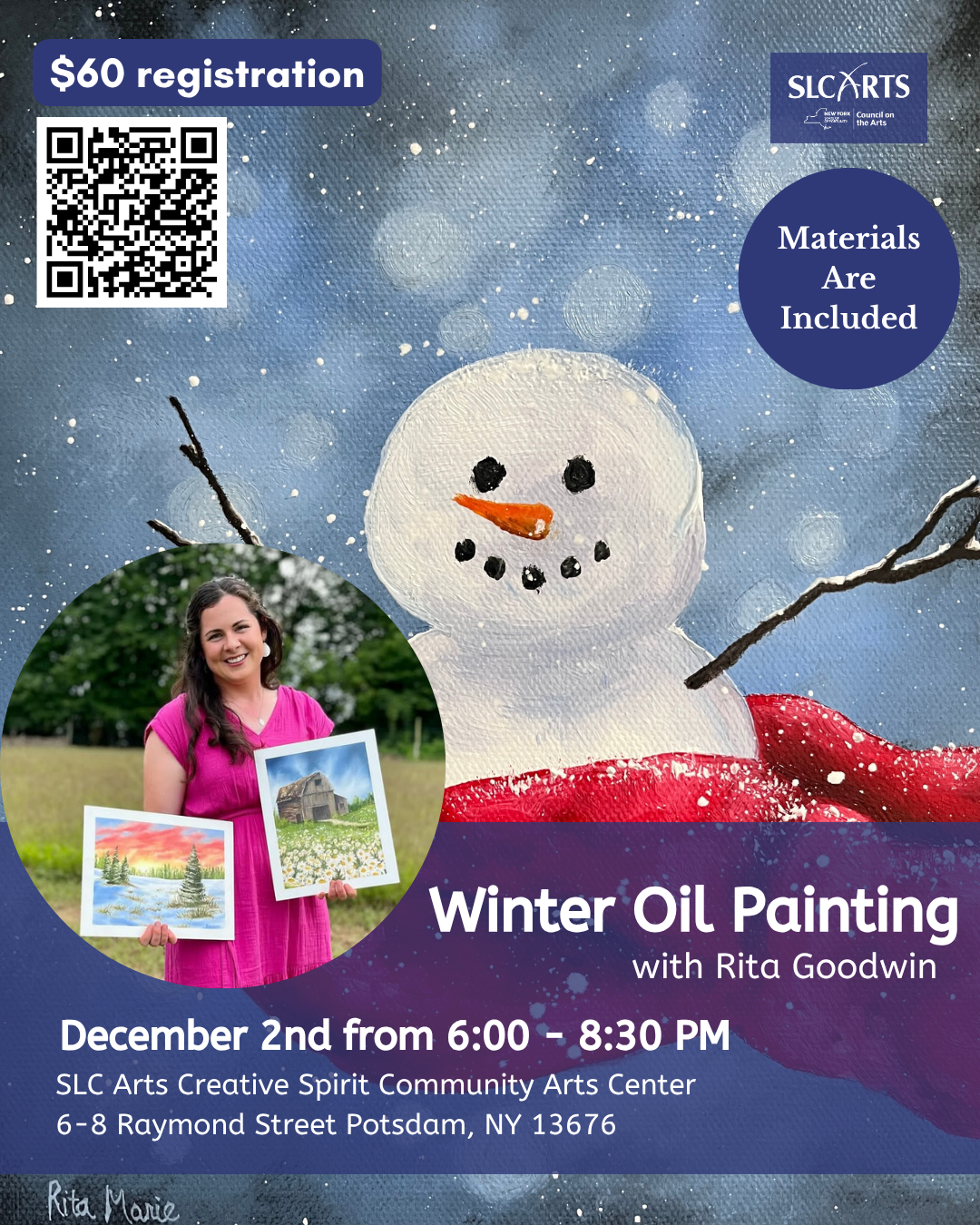 December Oil Painting Class with Rita Goodwin