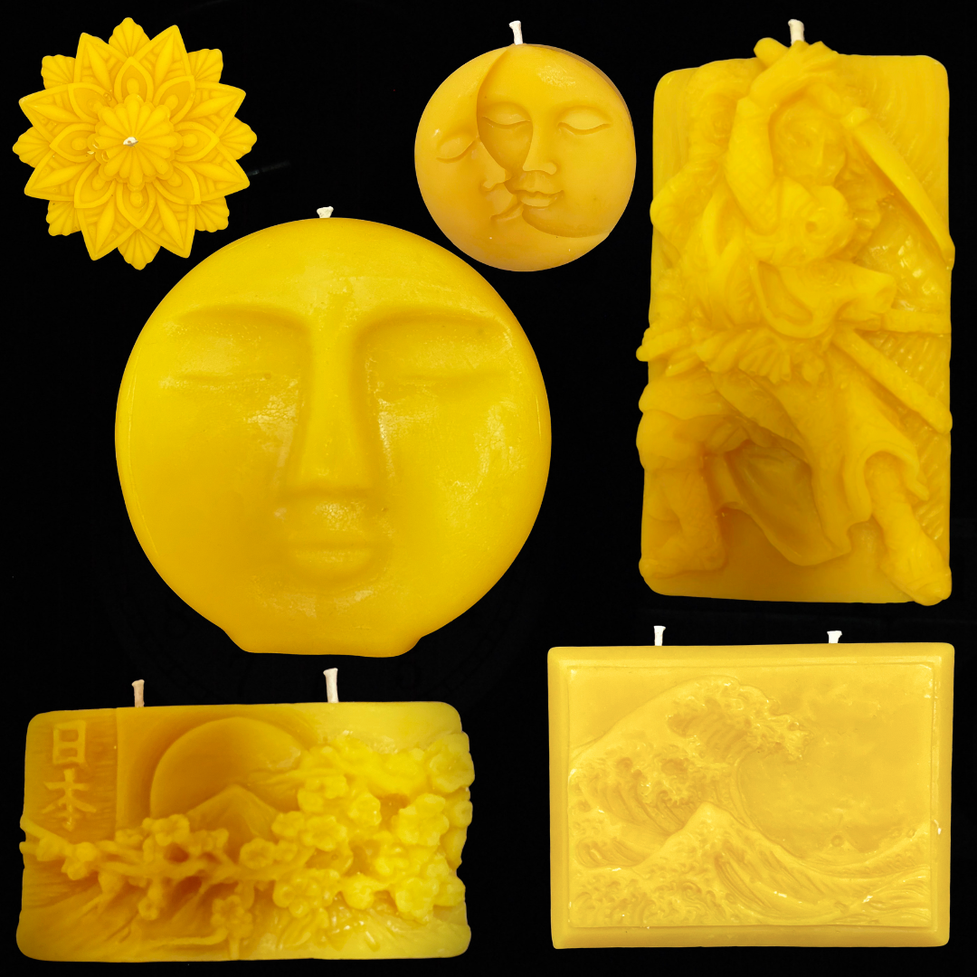 Molded Beeswax Candles - Ginger Sweeney