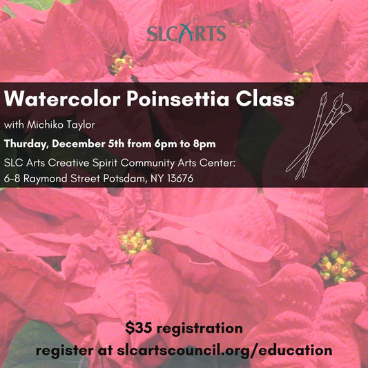 Poinsettia Watercolor Class with Michiko Taylor