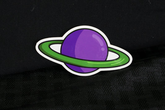 Purple Planet Sticker - Lacy Wood