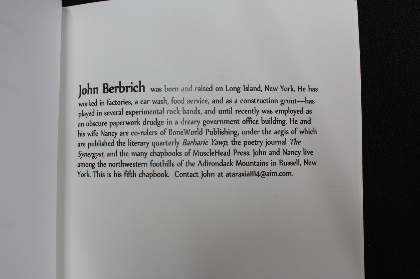 "Balancing Act" Book - John Berbrich